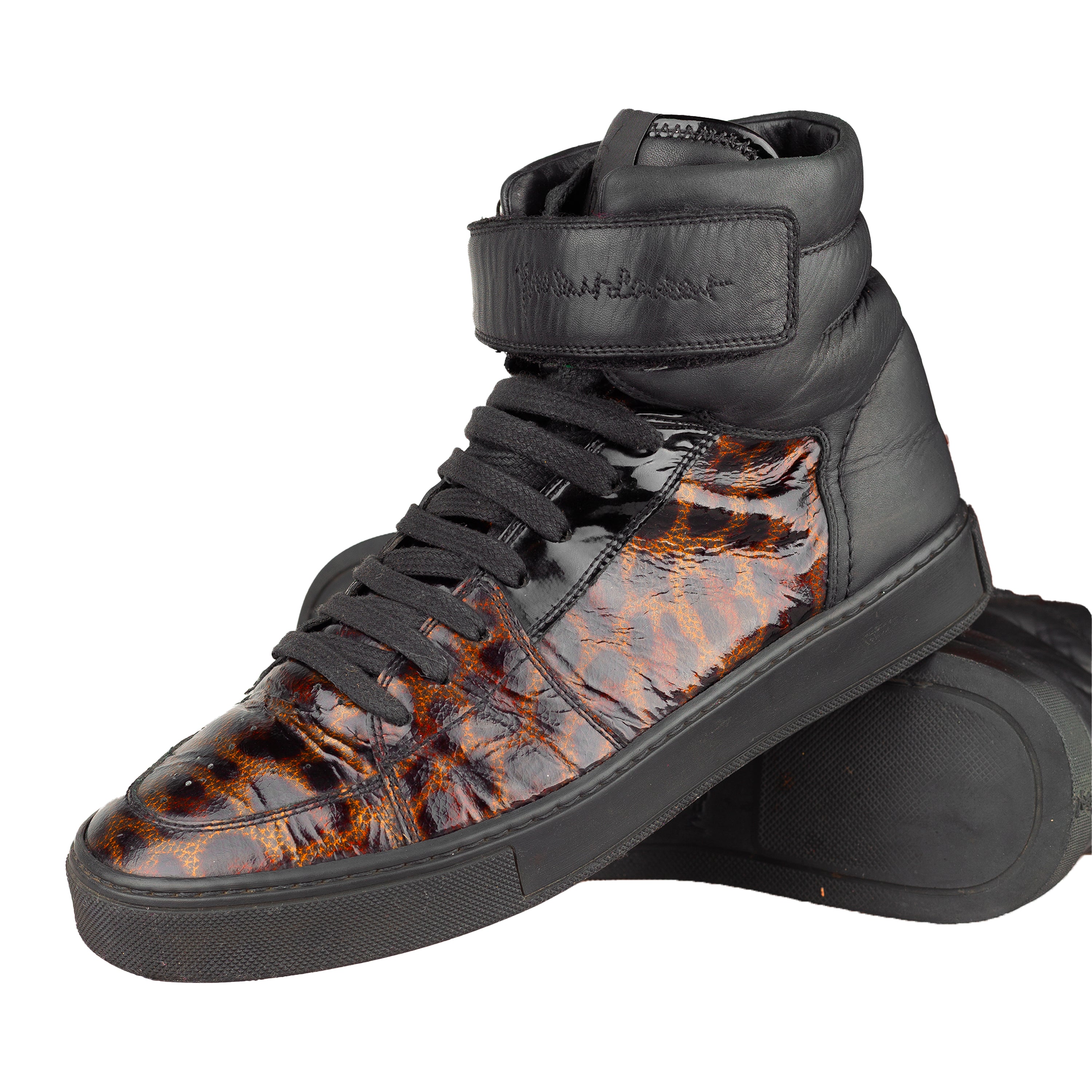 Yves Saint Laurent YSL FW 2012 Leather Cheetah High Top Sneakers (40,5 IT / 42 EU)