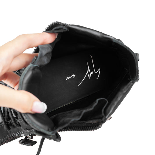 Giuseppe Zanotti Black Homme Patent May London High-Top Sneakers (39 IT/ 40 EU)