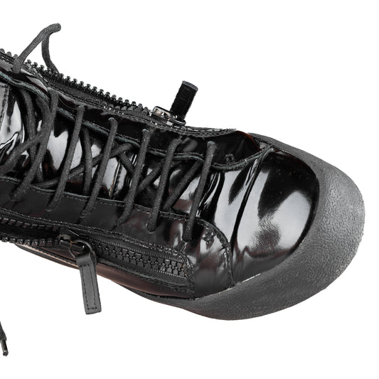 Giuseppe Zanotti Black Homme Patent May London High-Top Sneakers (39 IT/ 40 EU)