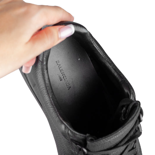 Balenciaga Arena Low Black Leather Shoes (41 IT / 42 EU)