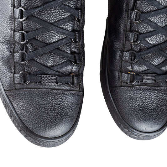 Balenciaga Arena Low Black Leather Shoes (41 IT / 42 EU)
