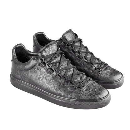 Balenciaga Arena Low Black Leather Shoes (41 IT / 42 EU)
