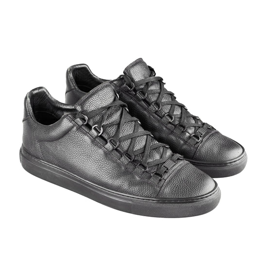 Balenciaga Arena Low Black Leather Shoes (41 IT / 42 EU)