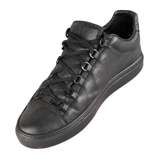 Balenciaga Arena Low Black Leather Shoes (41 IT / 42 EU)