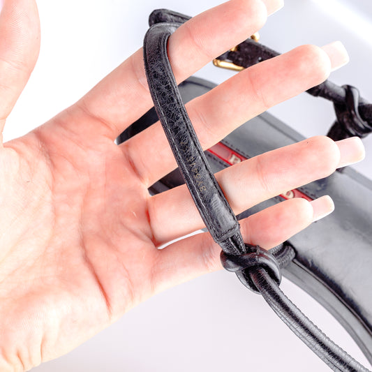 Prada Sport Vintage Black Flat Thong Sandals (37 IT / 38 EU)