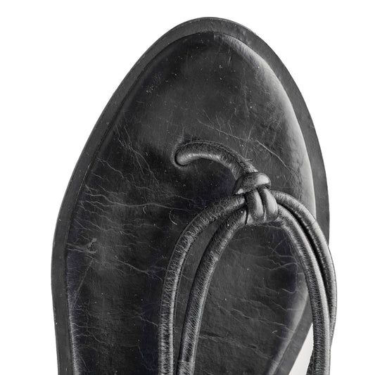 Prada Sport Vintage Black Flat Thong Sandals (37 IT / 38 EU)