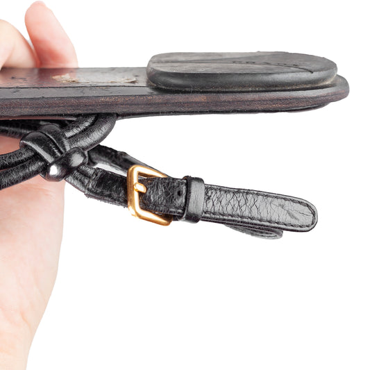 Prada Sport Vintage Black Flat Thong Sandals (37 IT / 38 EU)