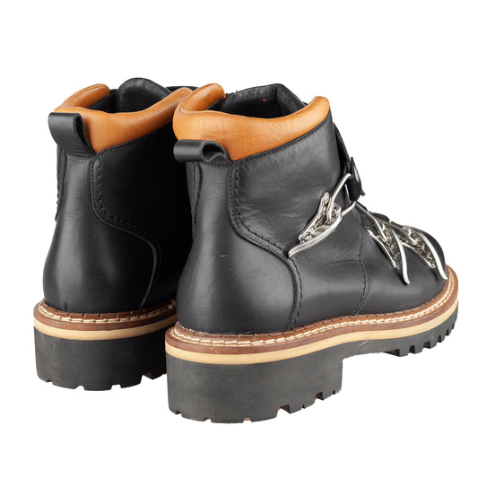 Moschino Black Leather Ski Buckle Boots (43 IT / 44 EU)