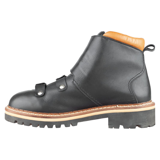 Moschino Black Leather Ski Buckle Boots (43 IT / 44 EU)